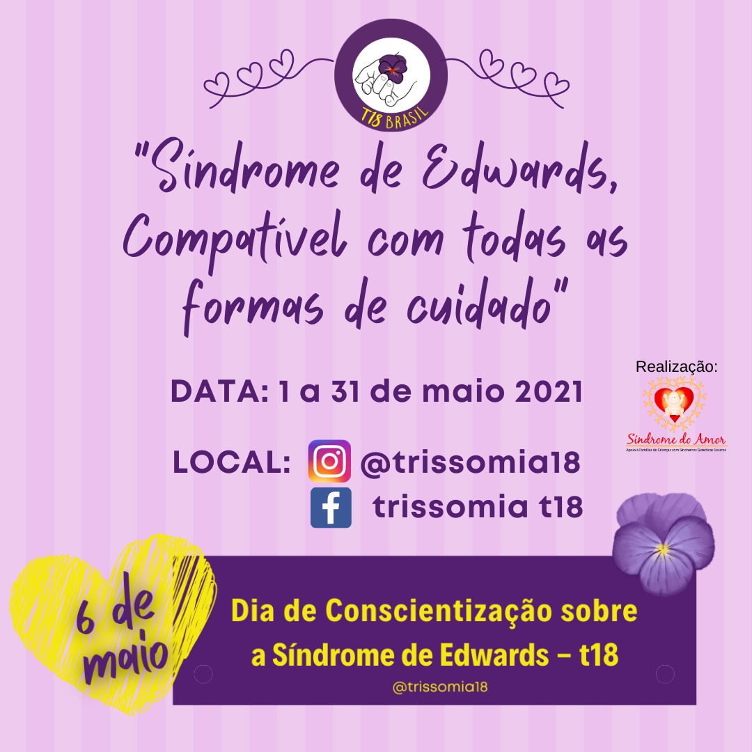  Dia da conscientização da Síndrome de Edwards ocorre neste dia 6 de maio