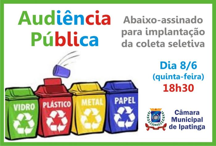 Audiência Pública recebimento abaixo-assinado coleta seletiva
