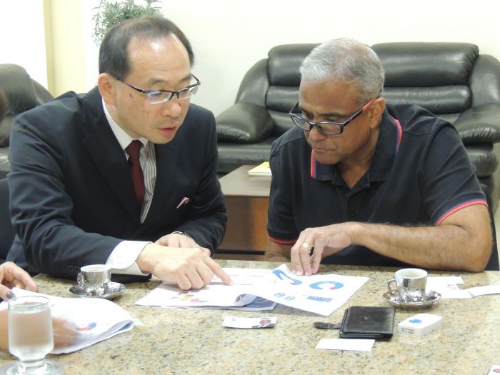 Diretor da Nippon Steel nas Américas visita presidente da Câmara